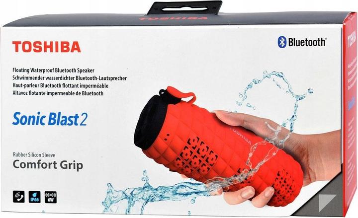 Actual product image Toshiba Speaker Wodoodporny Portable Speaker Bluetooth TY-WSP80, red (8 h)