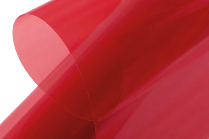 Kavan Iron-on film transparent red 2 meter, width 64cm