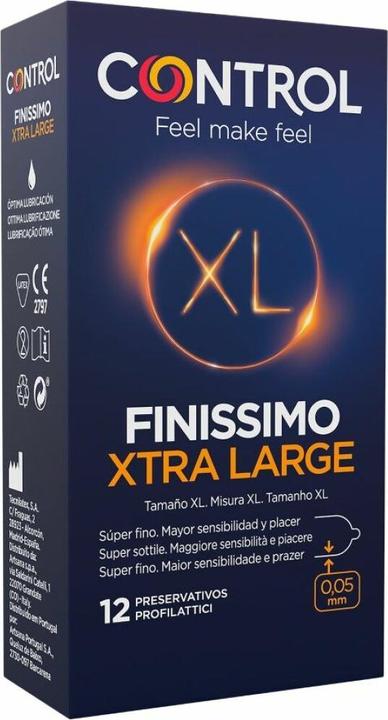 Productafbeelding Control Finissimo Xtra Large" 12 ultradunne XXL condooms voor supergevoelige veilige seks. (12 Pcs.)