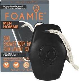 Immagine prodotto Foamie Sapone doccia da uomo per viso, corpo e capelli What A Man (3 in 1 Shower Body Bar) 90 g