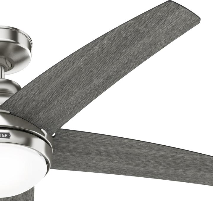 Produktbild Hunter Fans Deckenventilator Bernard Nickel mit Licht & Fernbedienung (43.50 dB)