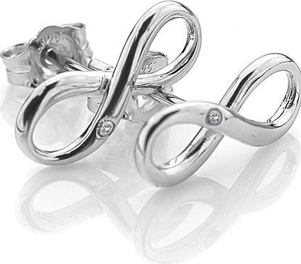 Actual product image Hot Diamonds Silver earrings Infinity DE390