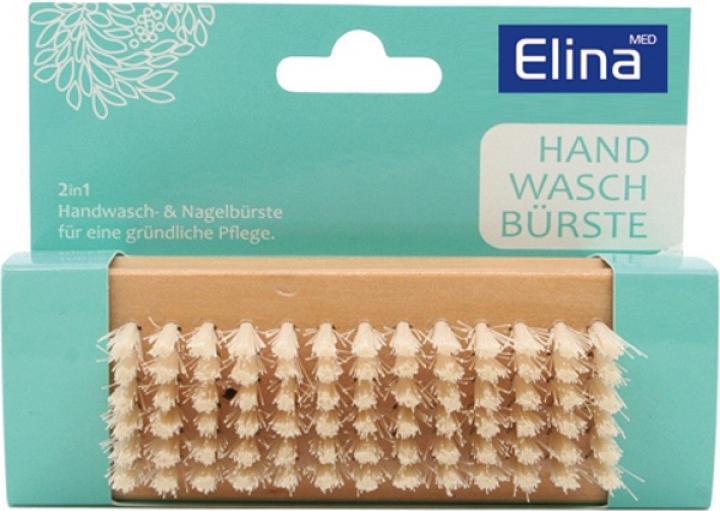 Elina Handwaschbürste aus 2-seitigem Holz 9,5 cm, 1 Stück (Körperlotion)