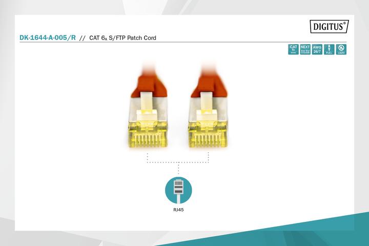 Productafbeelding Digitus CAT 6A S/FTP patchkabel (S/FTP, CAT6a, 0.50 m)