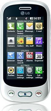 Actual product image LG GT350 Town - Glossy White/Aqua Blue (56 GB, 3", 2 Mpx)