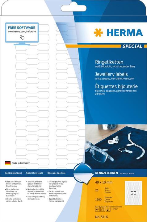 Produktbild HERMA Ringetiketten A4