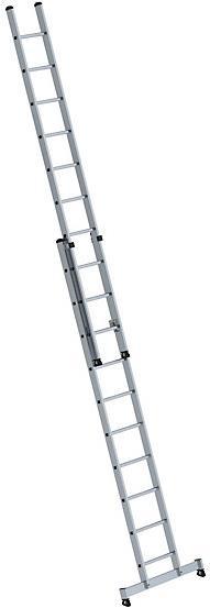 Produktbild Munk Sprossen-Schiebeleiter 2-teilig mit nivello-Traverse 2x10 Sprossen (Anlegeleiter, 306 cm)