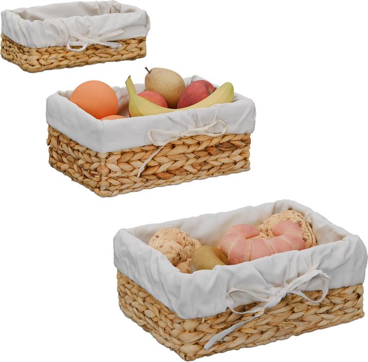 Produktbild Relaxdays 3tlg. Brotkorb-Set