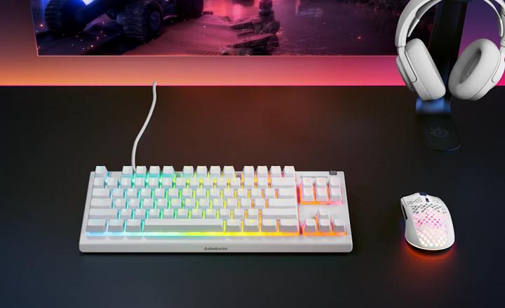 Image du produit SteelSeries Apex 3 TKL Gaming Toetsenbord Qwerty Wit (64819) (US, Filaire)