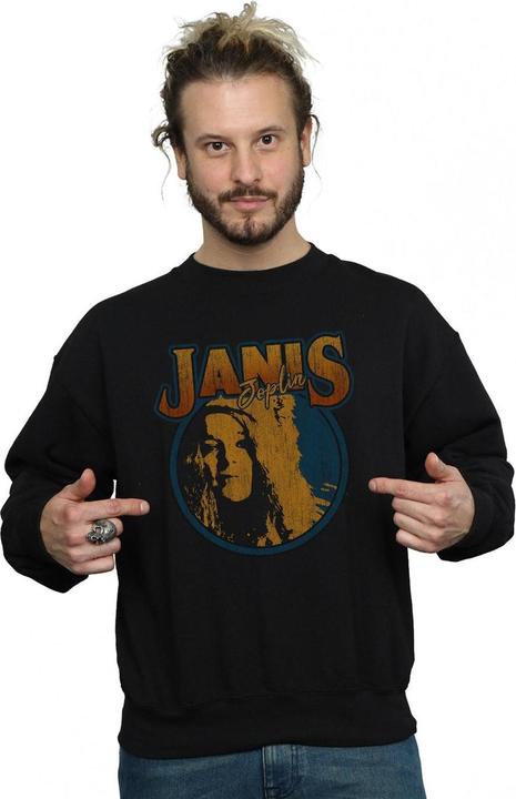 Immagine prodotto Janis Joplin Distressed Circle Felpa Uomo (5XL)