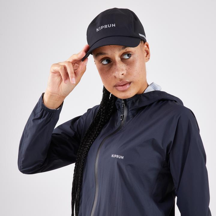 Produktbild Kiprun Lauf-Cap Schirmmütze 5 Panel Regen wasserabweisend - schwarz