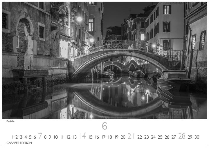 Produktbild Venedig schw./weiss 2026 L 42x55 cm (Deutsch)