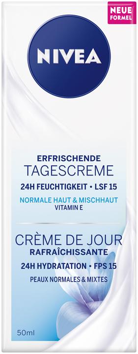 Image du produit NIVEA Erfrischende Tagescreme LSF 15 (50 ml, Crème de jour, SPF 15)