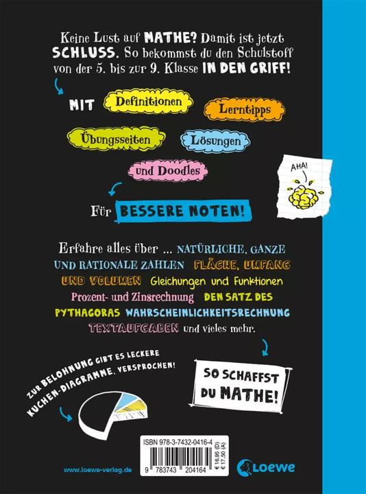 Image du produit Big Fat Notebook - Alles, was du für Mathe brauchst - Das geballte Wissen von der 5. bis zur 9. (Allemand, Altair Peterson, David Frühauf, Chris Pearce, Loewe Apprendre et deviner, Tim Hall, 2019)