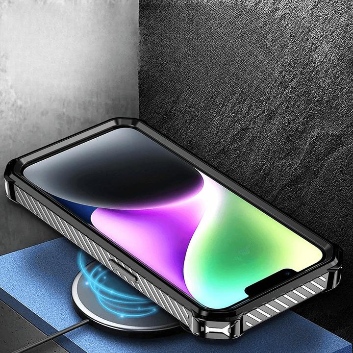 Productafbeelding Cover-Discount iPhone 15 - Pantserhoes met kickstand blauw (Apple iPhone 15)