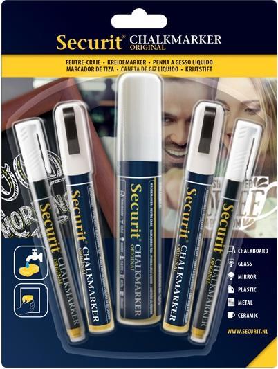 Securit Liquid chalk marker (Multicoloured, 15 mm, 5 x)