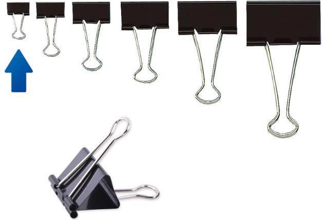 Produktbild Deli Aktenklammer Foldback (12 x)