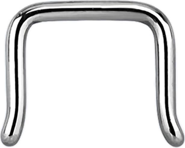 Star Piercing Septum Ring U abgewinkelt silber (ohne Messing, Chirurgenstahl 316L)