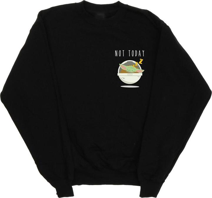Star Wars The Mandalorian Not Today Faux Pocket Sweatshirt