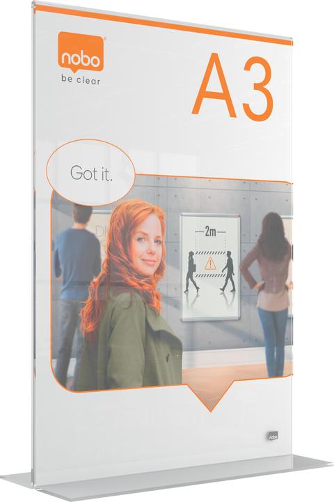 Produktbild Nobo Tischaufsteller Premium Plus Acryl (297 x 420 mm)