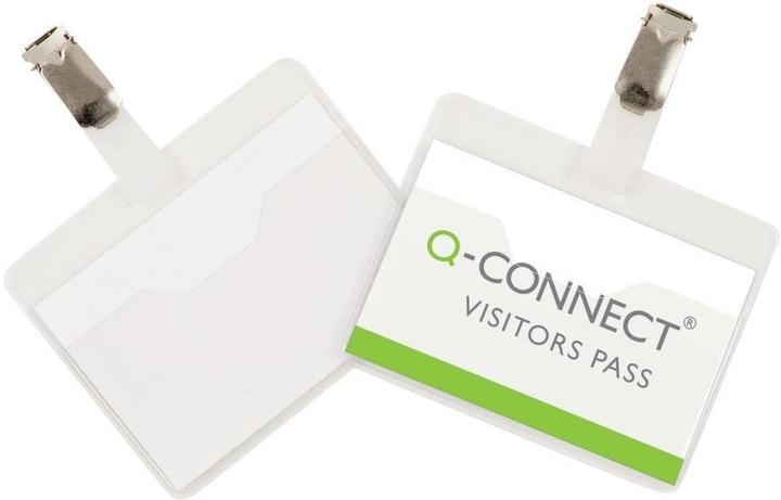 Q-Connect Namensschilder mit Clip, 2/3 geschlossen