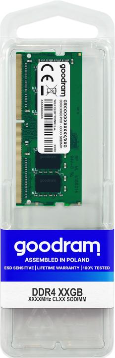 Image du produit Goodram GR3200S464L22S/8G Module de mémoire GB DDR4 (1 x 8GB, 3200 MHz, RAM DDR4, SO-DIMM)