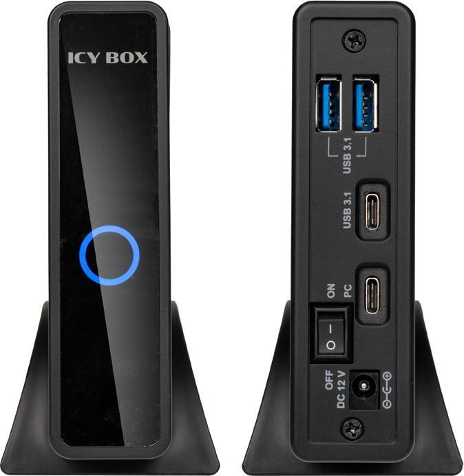 Image du produit Icy Box IB-382H-C31 Boîtier avec hub USB (3.5", 2.5")