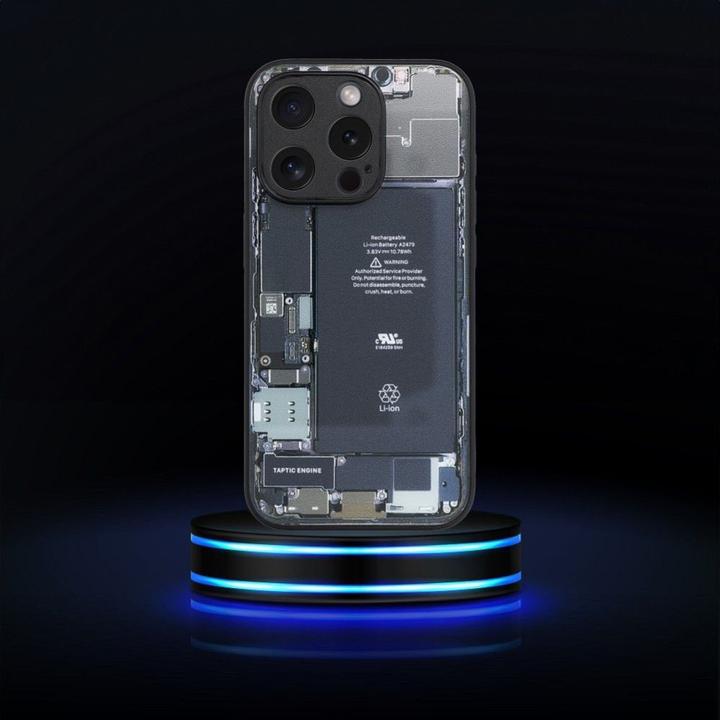 Actual product image OEM Back panel cover TECH case for IPHONE 15 Pro Max design 2 (Apple iPhone 15 Pro Max)