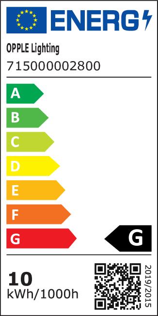 Energie-Label Opple Wandleuchte Up+Down 715000002800 IP65 10W 750lm 3000K 24° schwarz (750 lm)