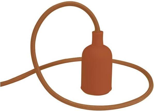 Actual product image Vellight Design Pendant Light With Textile Cable - Brown (E27)