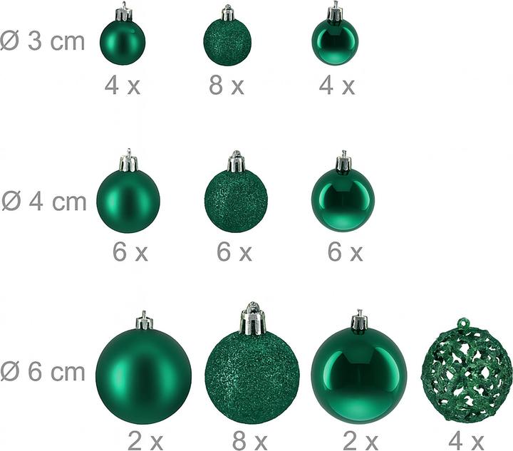 Actual product image Relaxdays christmas baubles (50 -part)