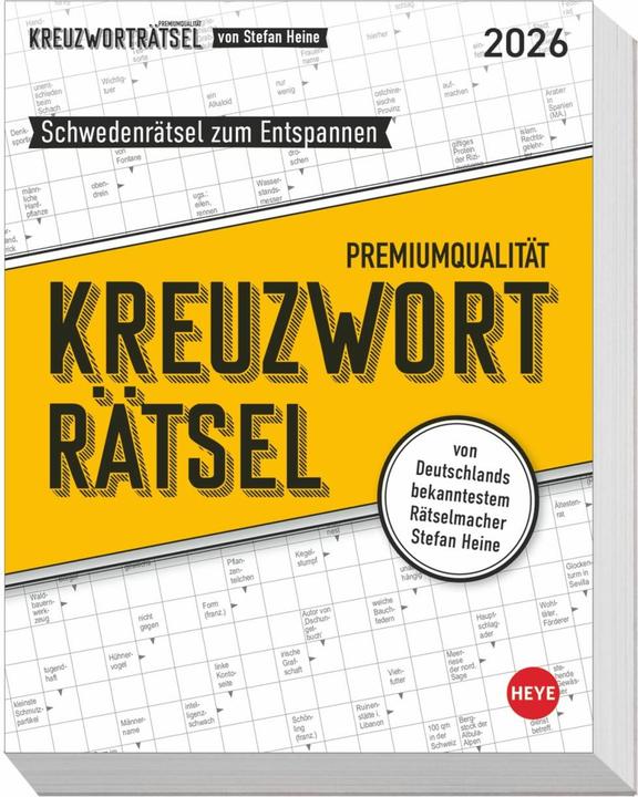 Actual product image Stefan Heine Kreuzworträtsel Tagesabreisskalender 2026 (Hardcover, German)