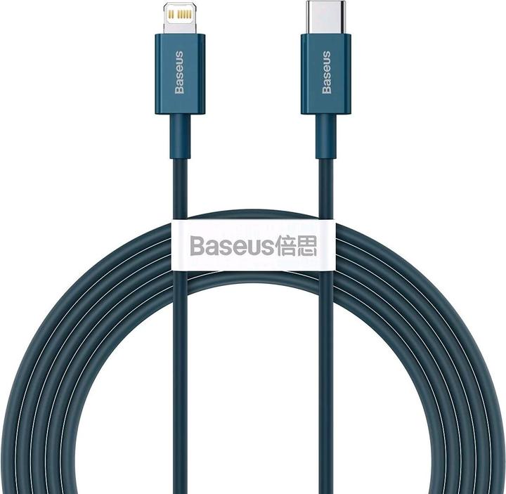 Actual product image Baseus Superior Series Cable USB-C to iP, 20W, PD, 2m (blue) (2 m, USB 3.2 Gen 2, 20 W)