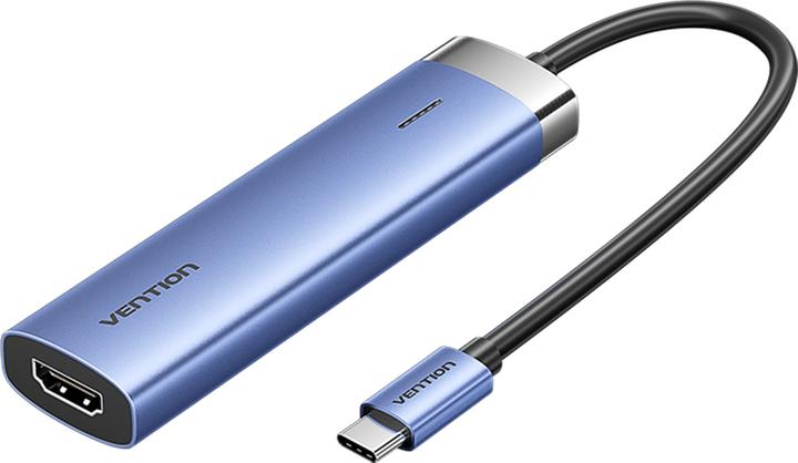 Produktbild Vention USB-C to HDMI/USB 3.0 x 3/PD Docking Station 0.15M Blue Aluminum Alloy Type (USB-C)