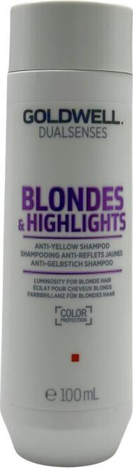 Produktbild Goldwell Dualsenses Blondes & Highlights Anti-Yellow Shampoo 100 ml Mini (100 ml, Flüssiges Shampoo)