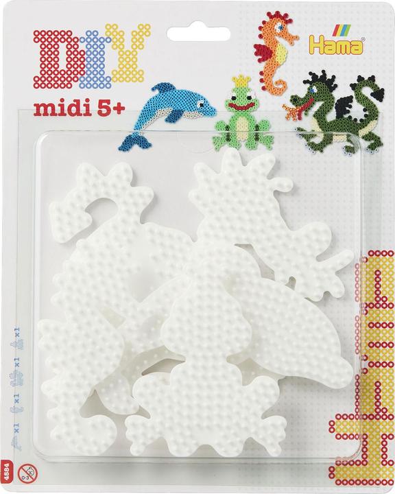Actual product image Hama Perlen Pin Plates Dolphin - Seahorse - Frog - Dragon