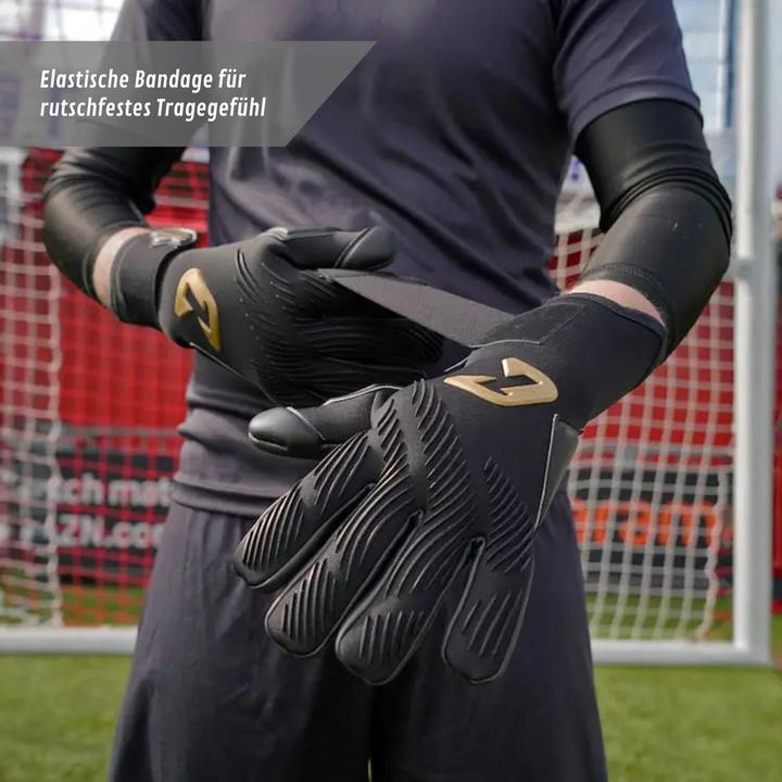 Produktbild Catch & Keep Fussballhandschuhe Invictus Black Gold Gr. 7 Torwart Goalie Handschuhe (7)