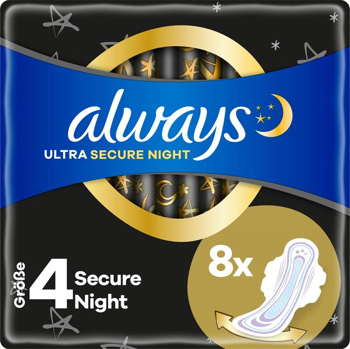 Produktbild Always Ultra Secure Night (8 x, Damenbinden)
