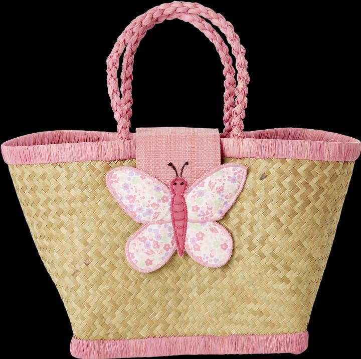 Rice - Raffia Kids Bag with Butterfly Closing - (KIBAG-BUTI)