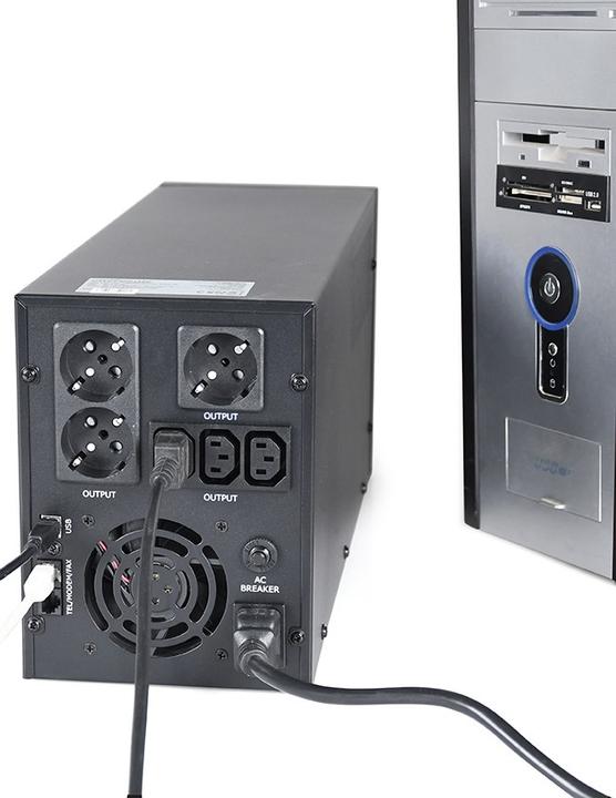 Produktbild Gembird UPS 3000VA USB LCD (3000 VA, 1800 W, Line-Interaktiv USV)