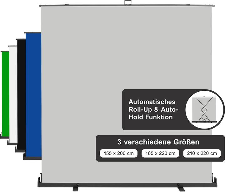 Produktbild Walimex pro Roll-up Panel Hintergrund grau 210x220 (210 cm, 226 cm)
