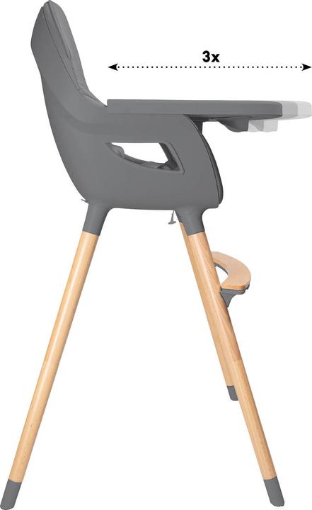 Actual product image BabyGo Skandi high chair grey (Highchair)