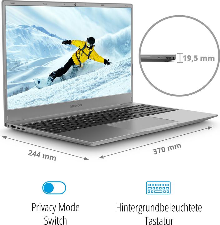 Produktbild Medion E16402 (16.10", Intel Core i3-1115G4, 8 GB, 512 GB)