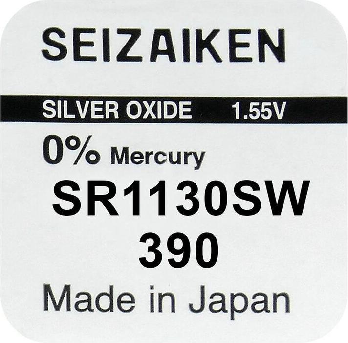 Nutritional values and ingredients Seiko 390 / SR1130SW - 10 button cells (10 pcs., SR54, 80 mAh)