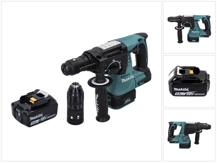 Produktbild Makita DHR 243 T1 Akku Bohrhammer 18 V SDS plus Brushless + 1x Akku 5,0 Ah - ohne Ladegerät (Akkubetrieb)
