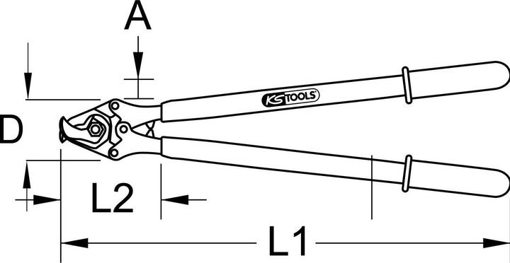 Immagine prodotto KS Tools Cesoie per cavi isolati, 600 mm (600 mm)