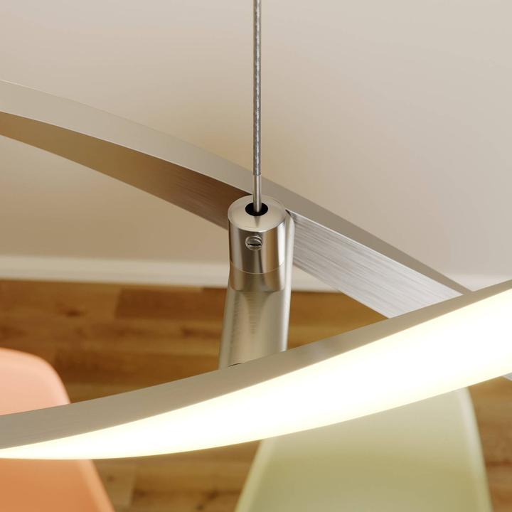 Image du produit Lindby Auron Lampe à suspendre Nickel/Blanc (1440 lm)