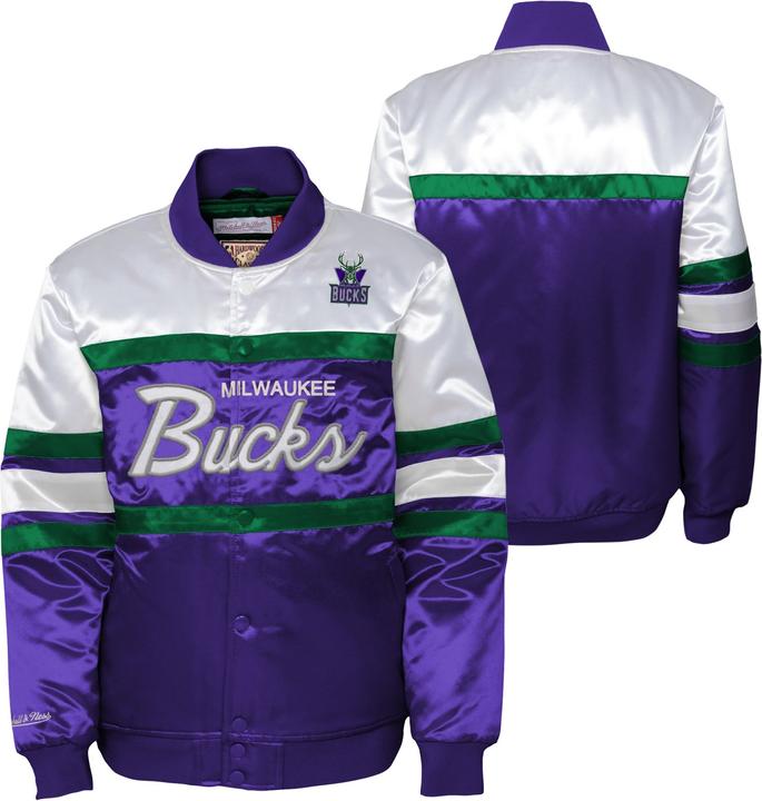 Produktbild Mitchell & Ness Kinder Heavyweight Satin Jacke - Milwaukee Bucks - US18