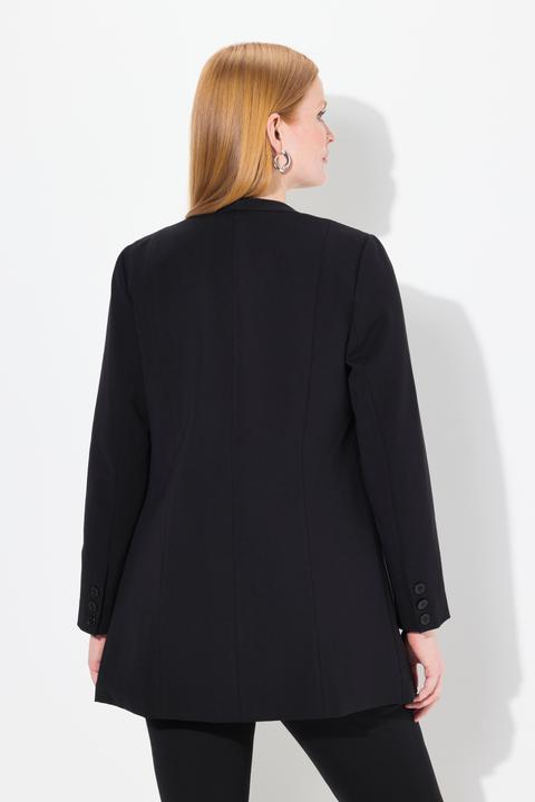 Produktbild Ulla Popken Blazer, Punto di Roma, V-Ausschnitt, Knopfverschluss (50)