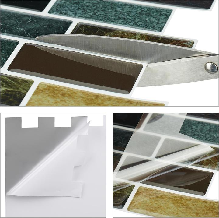Produktbild Relaxdays Fliesenaufkleber (31 x 0.1 x 31 cm)